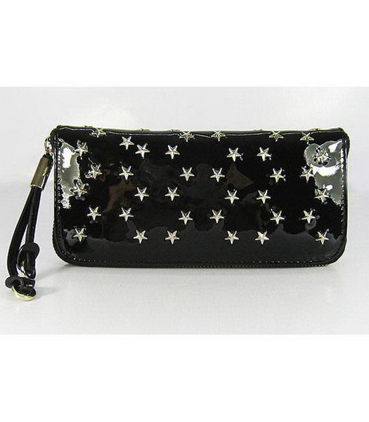 Martha Oversized Clutch_Black vernice con Sta